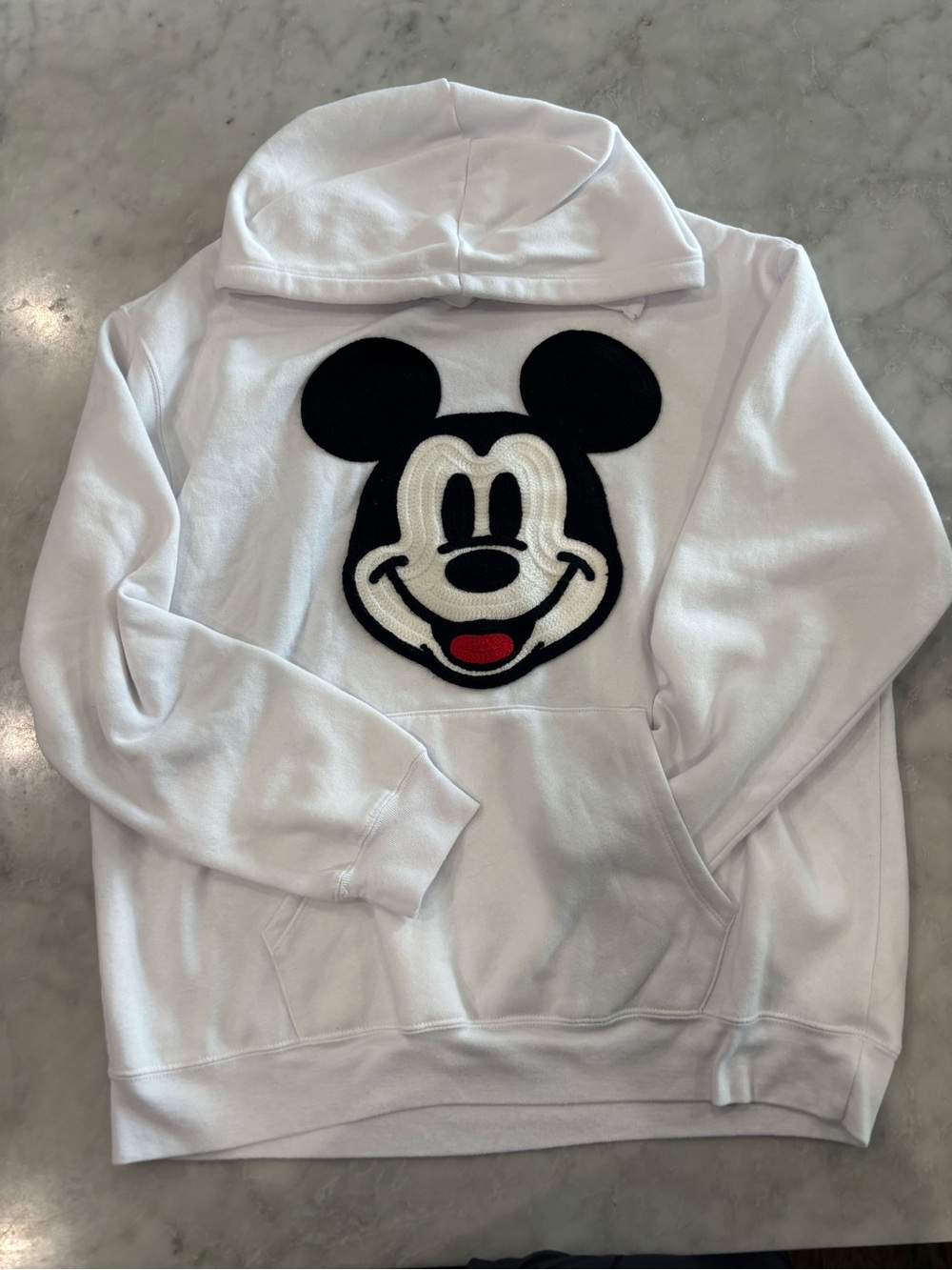 Disney White Hoodie with Black & Red Mickey